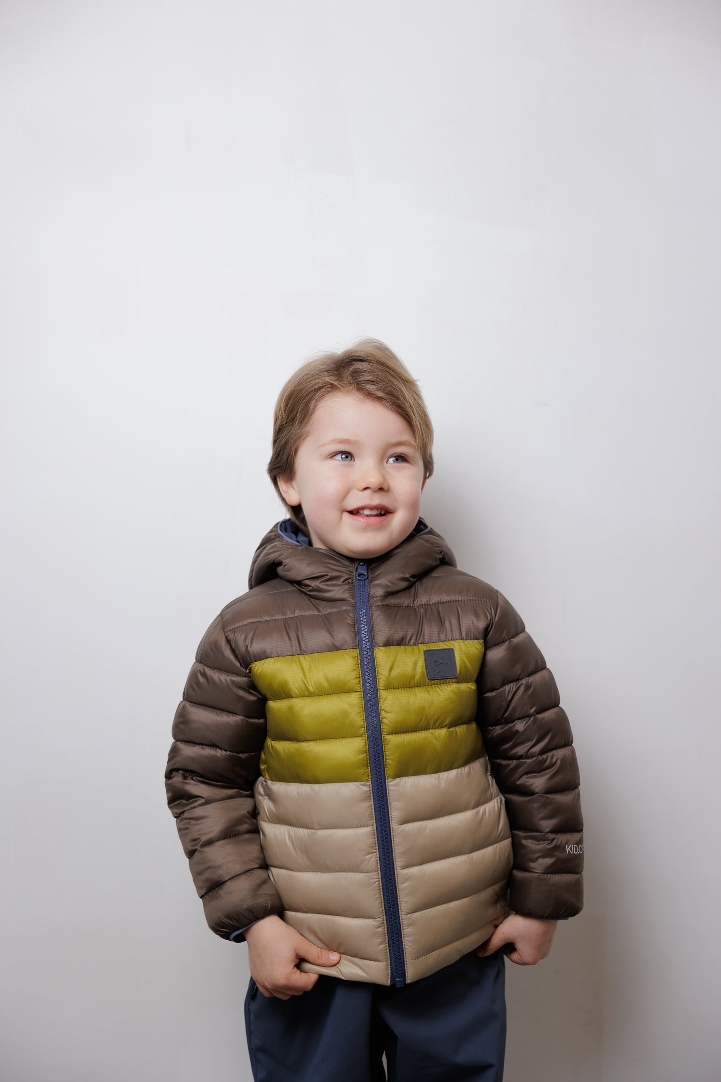 Kids Puffer Jacket - Porteau Reversible Waterproof - Fall/Winter - Ombre Blue