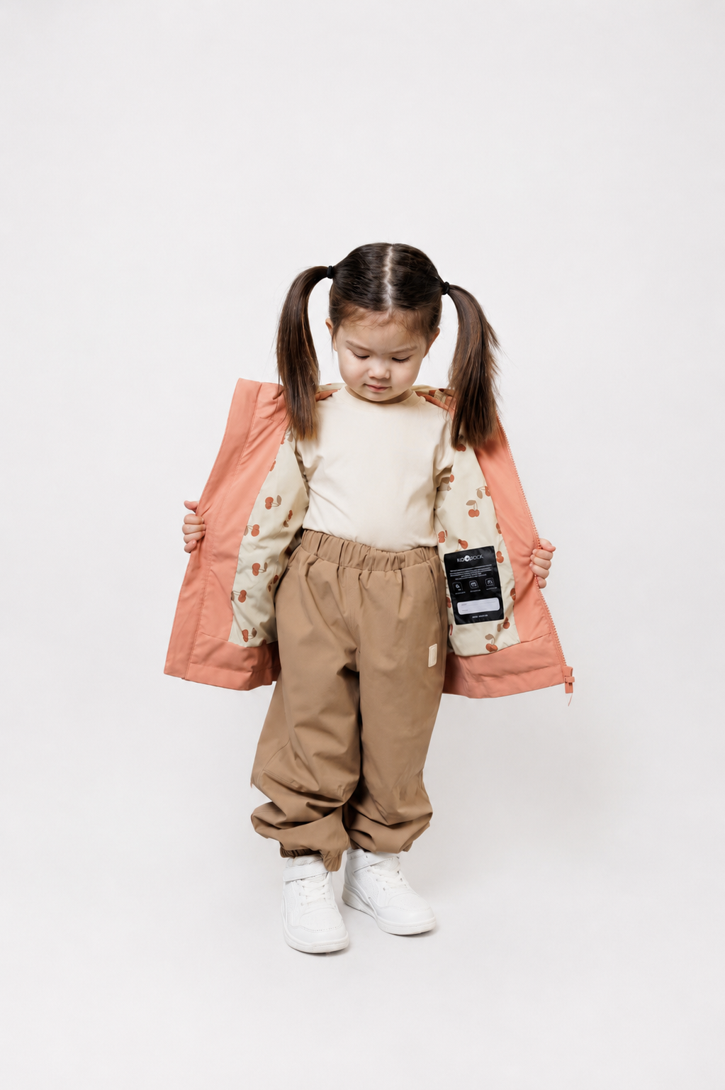 Kids Rain Pants - TOFINO Waterproof Breathable Technical - Portabella / Cherry