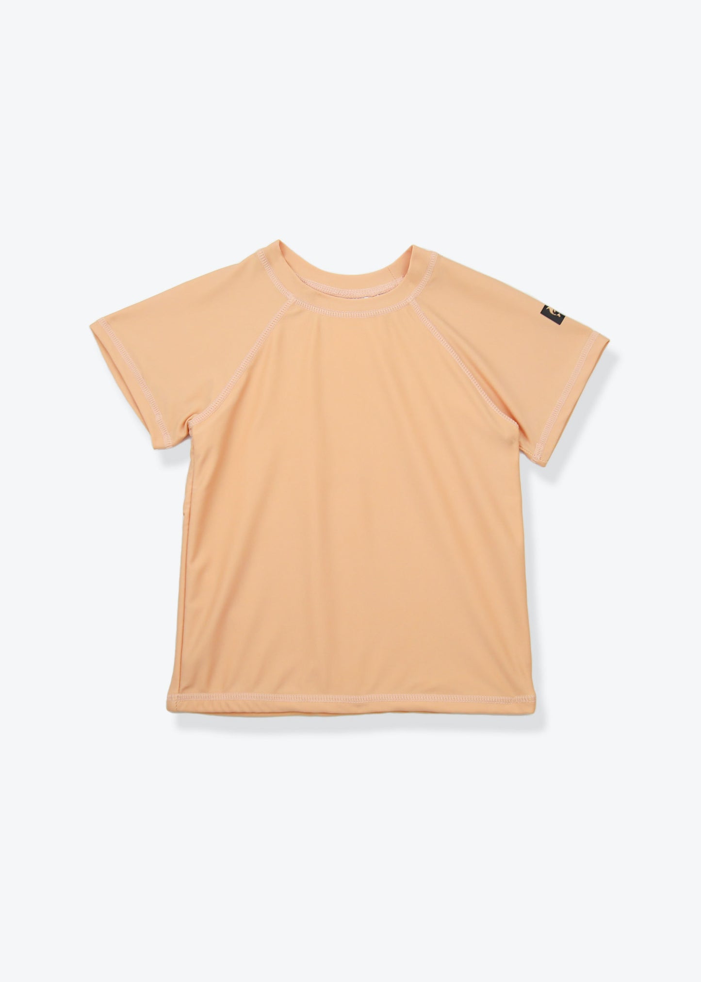 Kids short sleeve rashguard Desert Sand – front view