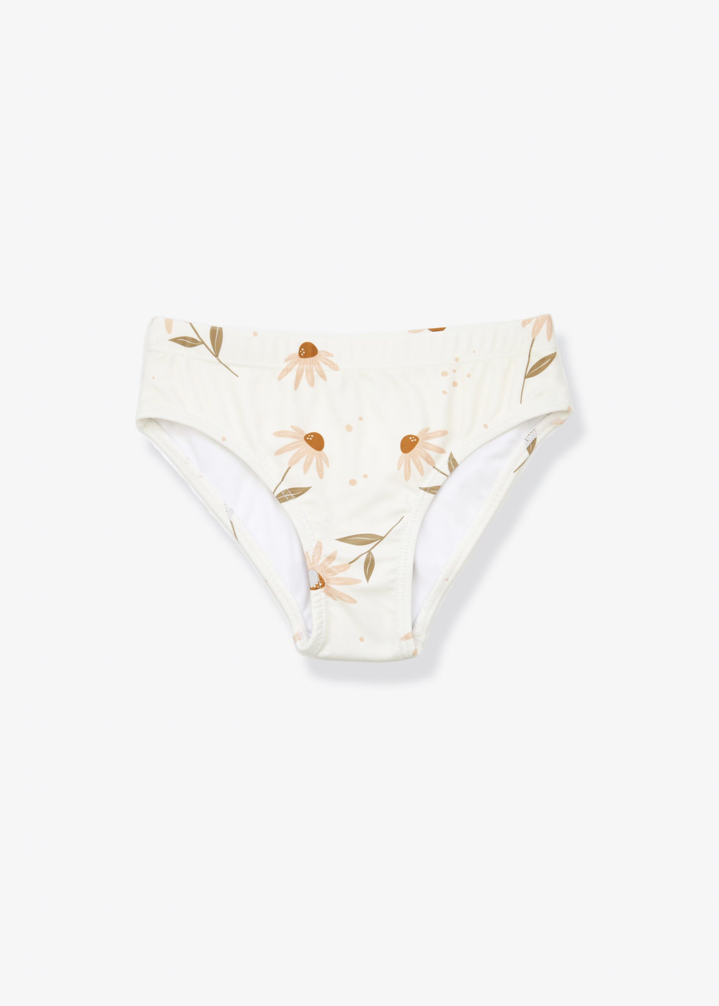Girls swim bottom Viola coconut print – front view