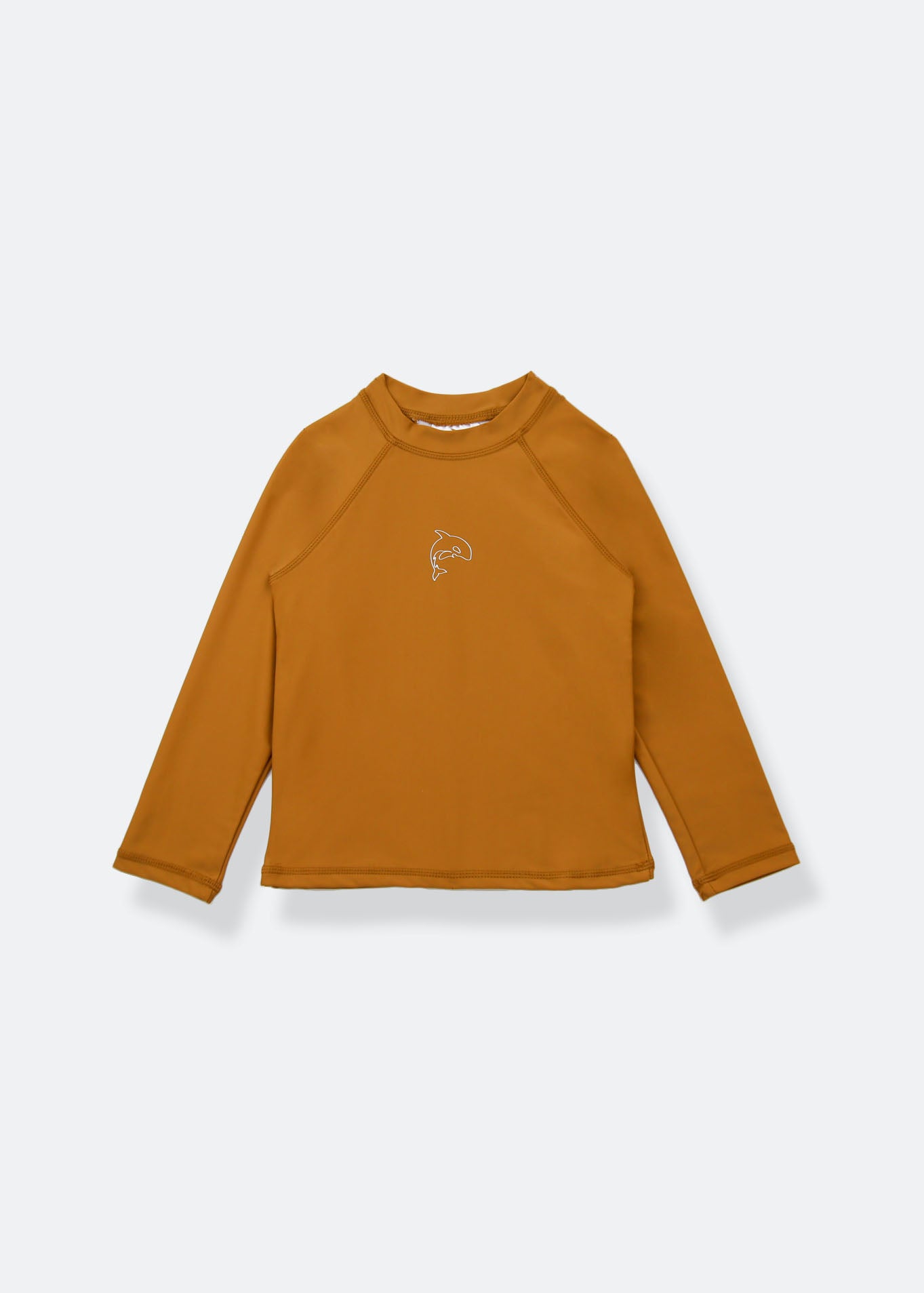 Girls long sleeve rashguard ginger – front view