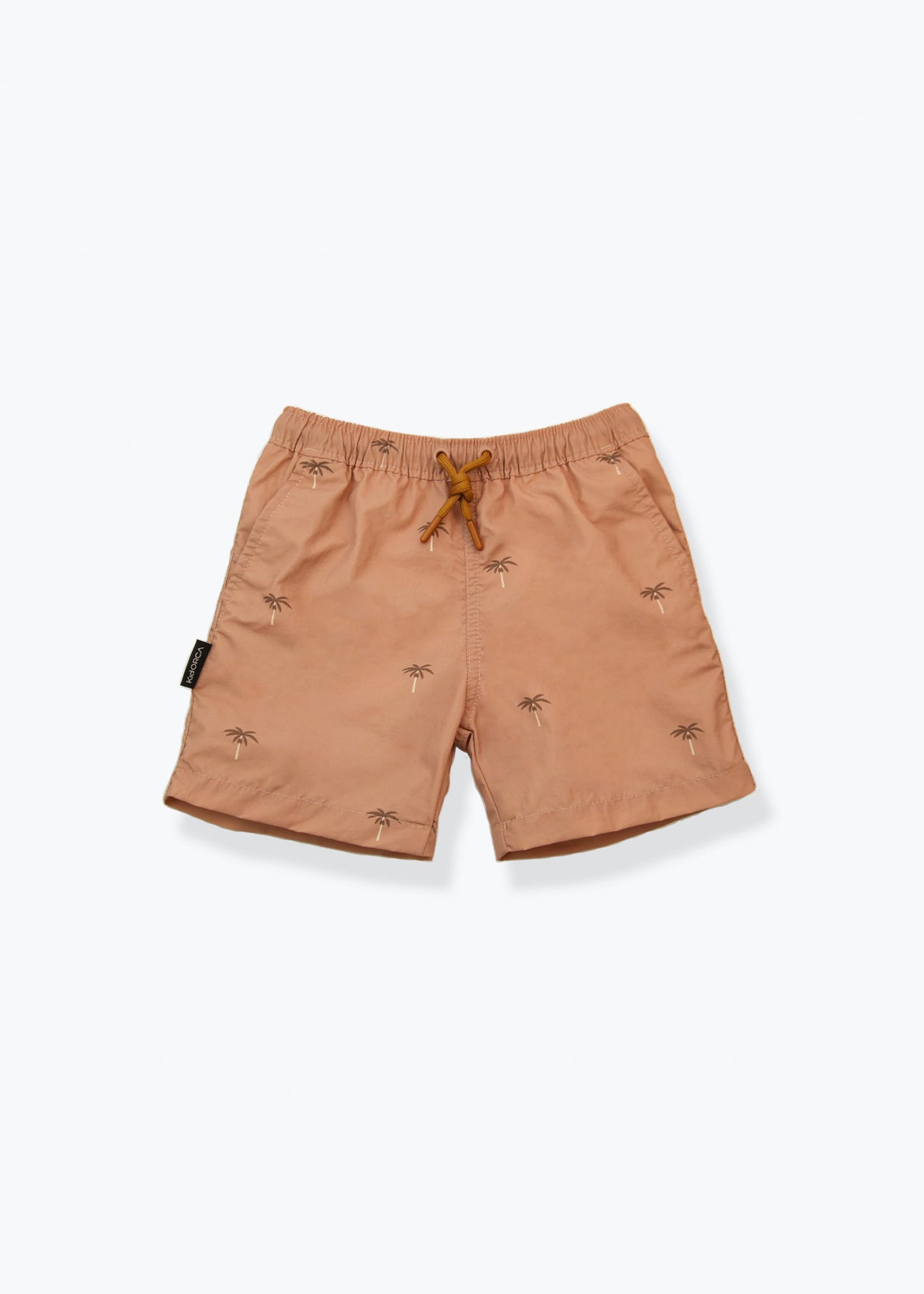 Boys swim trunks palm print Tuscany – front view