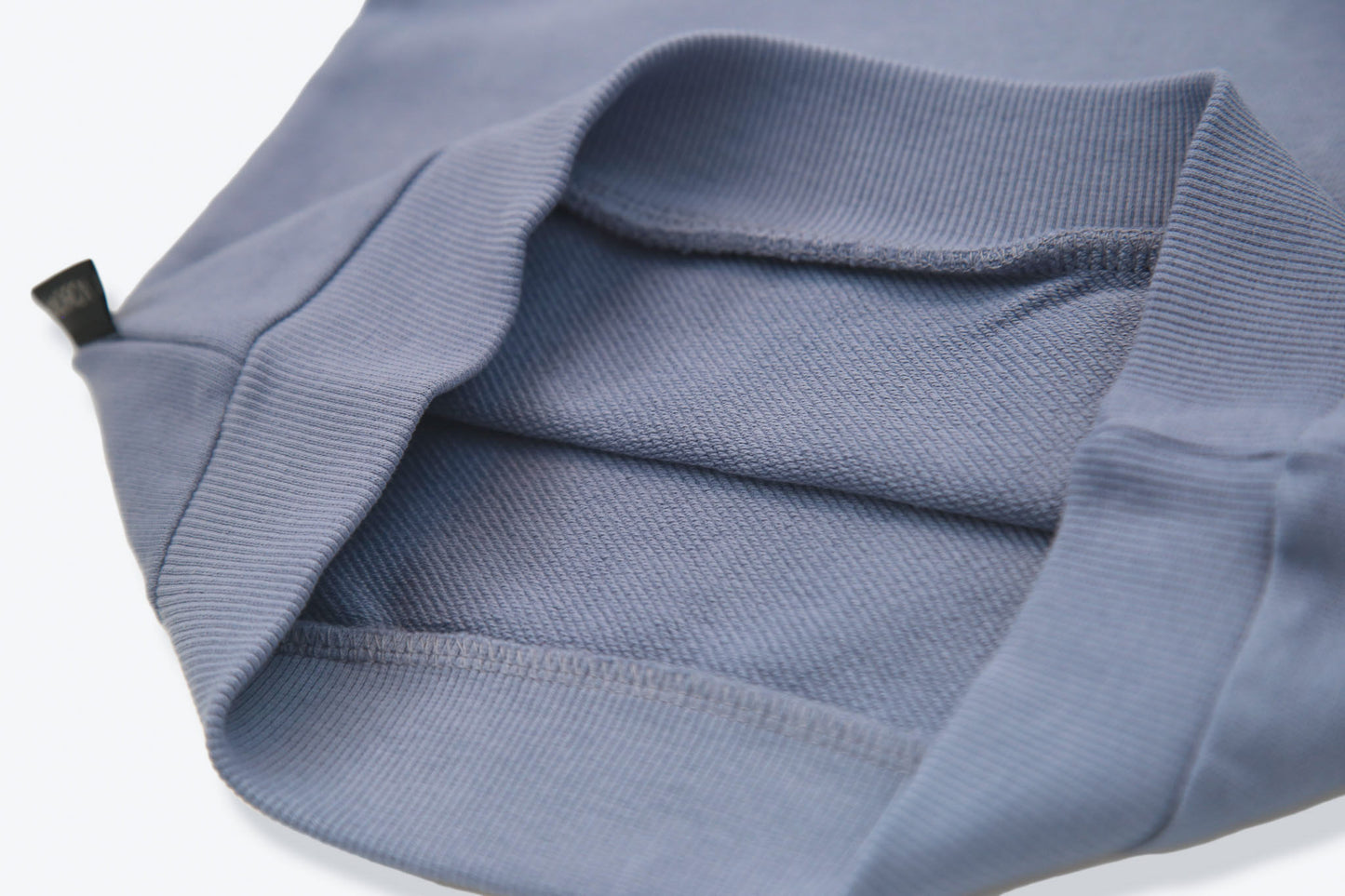 Close-up of french terry fabric and hood detail – flint hoodie for kids