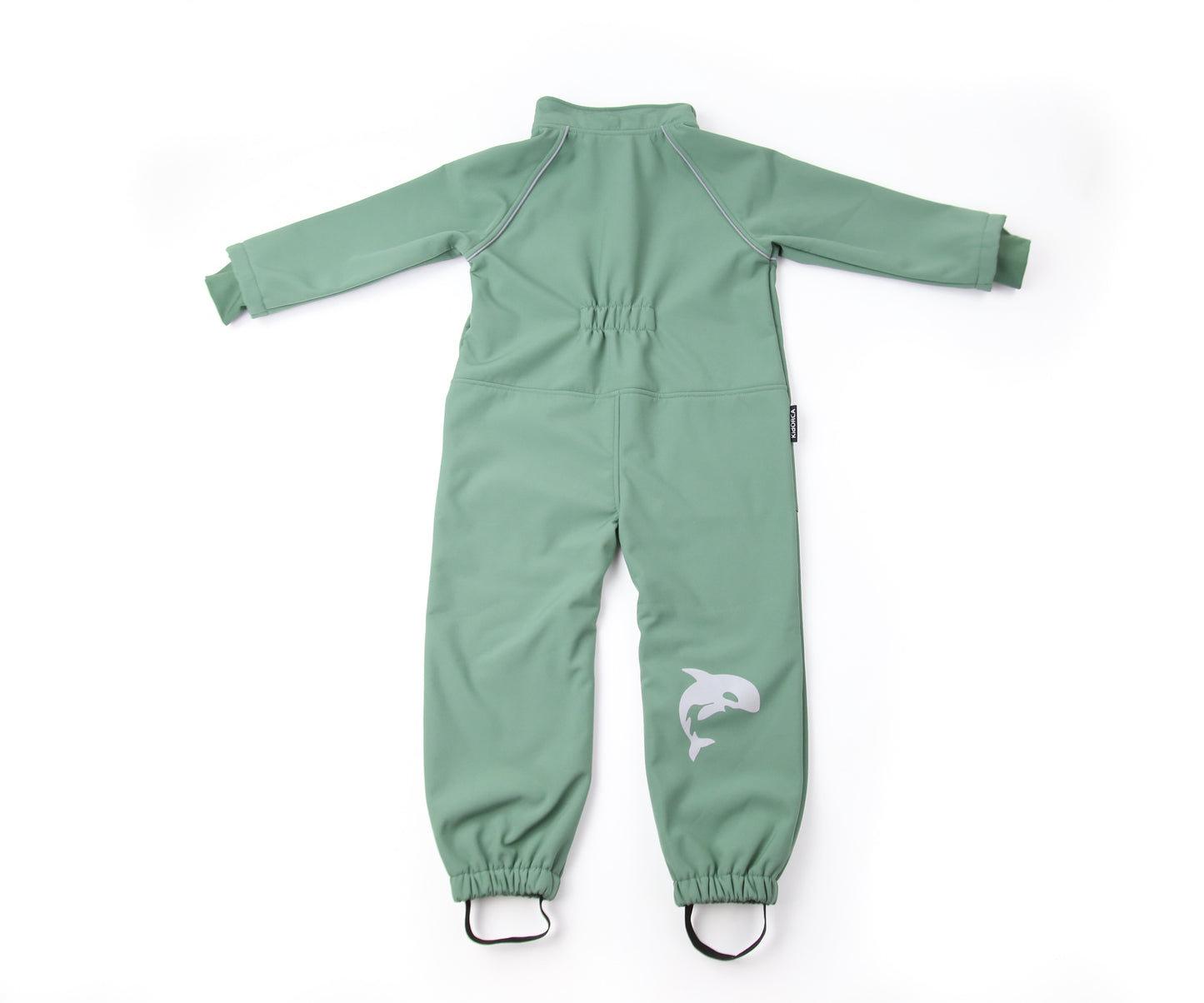 Kids olive play suit – back view