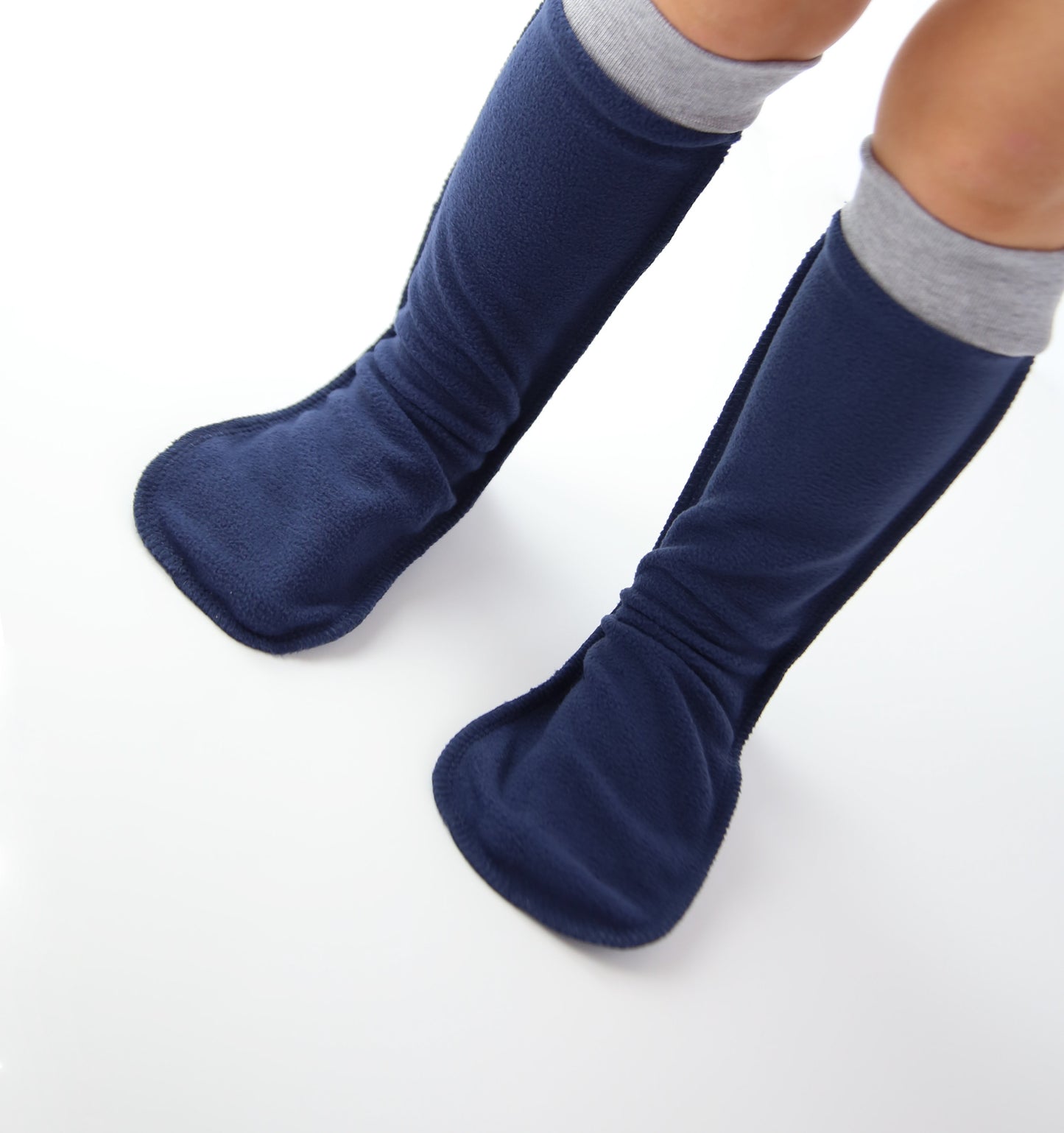 Close-up of soft plush fleece fabric – kids fleece socks