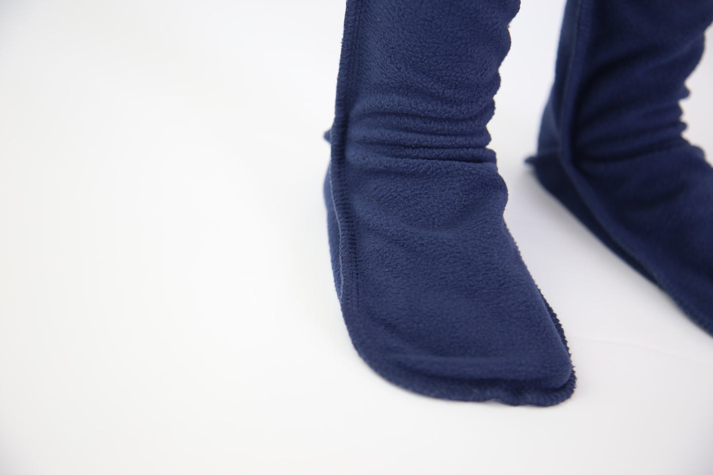 Child wearing soft fleece socks – cozy indoor feel