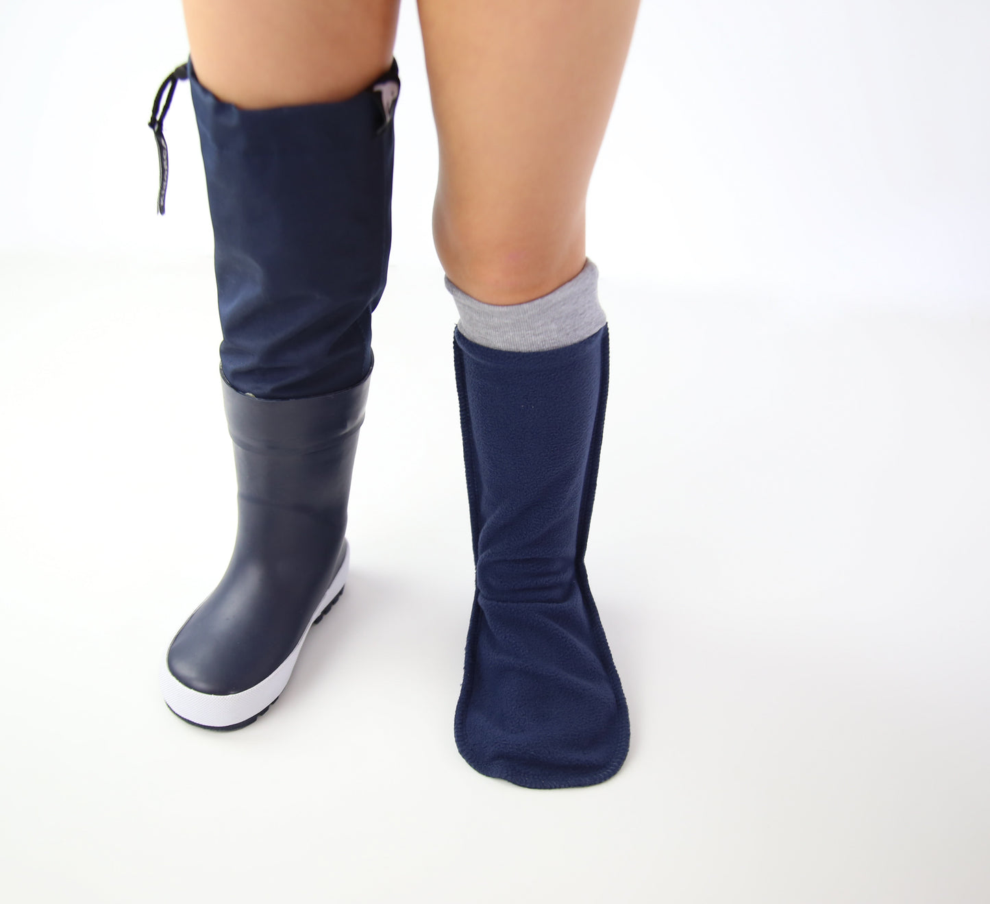 Child wearing soft fleece socks – cozy indoor feel