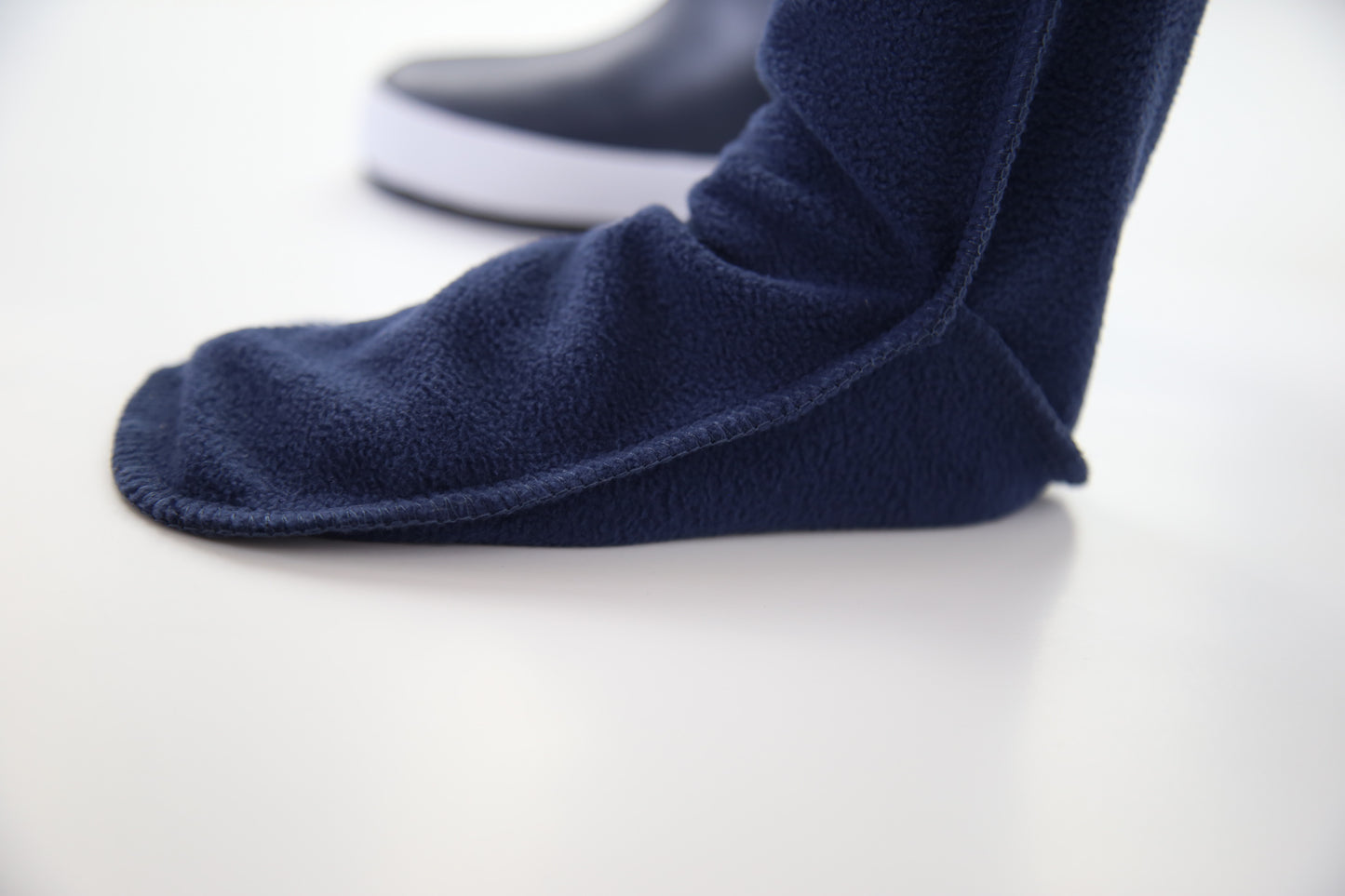 Child wearing soft fleece socks – cozy indoor feel