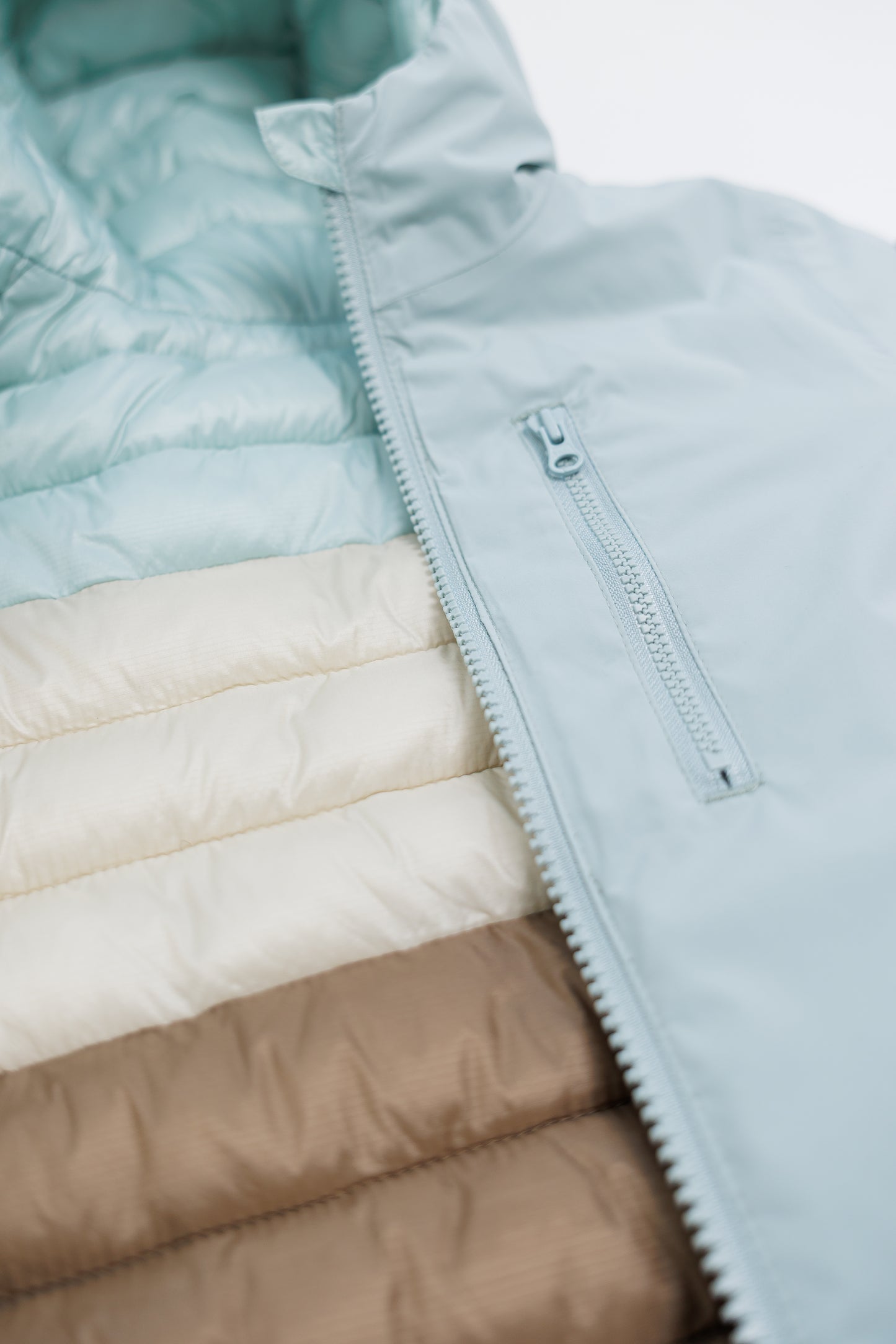Kids Puffer Jacket - Porteau Reversible Waterproof - Fall/Winter - Blue Haze