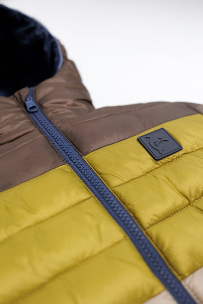 Kids Puffer Jacket - Porteau Reversible Waterproof - Fall/Winter - Ombre Blue