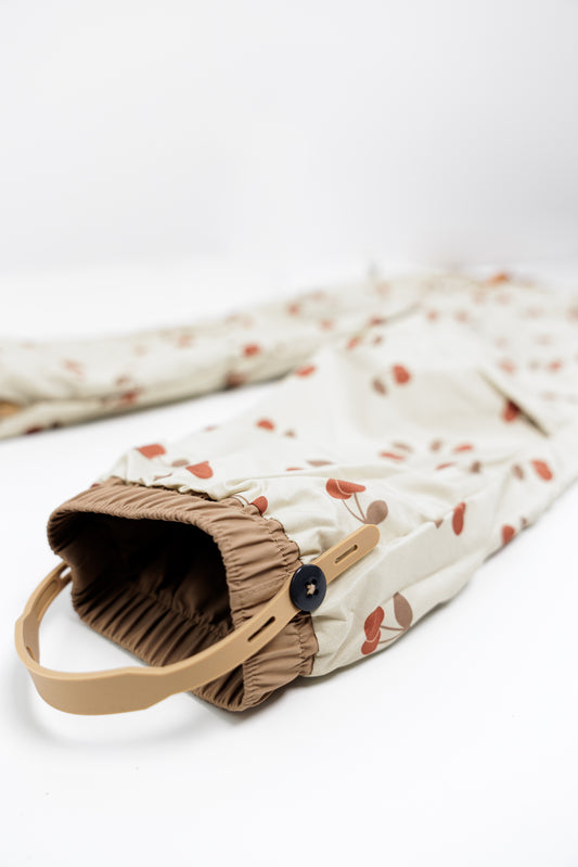 Kids Rain Pants - TOFINO Waterproof Breathable Technical - Portabella / Cherry