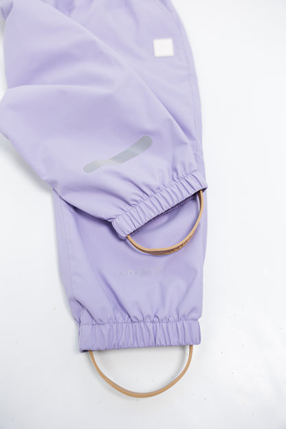 Kids Rain Pants - TOFINO Waterproof Breathable Technical - Lilac / Floral