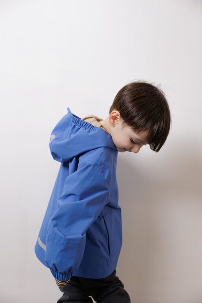 Kids Waterproof Jacket - TOFINO Packable Technical - Spring/Summer - Dutch Blue