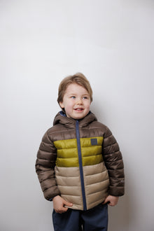 Kids Puffer Jacket - Porteau Reversible Waterproof - Fall/Winter - Ombre Blue