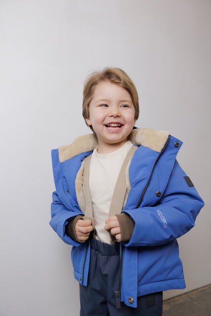 Kids Winter Jacket - Cypress Waterproof Fleece Padded - Dutch Blue