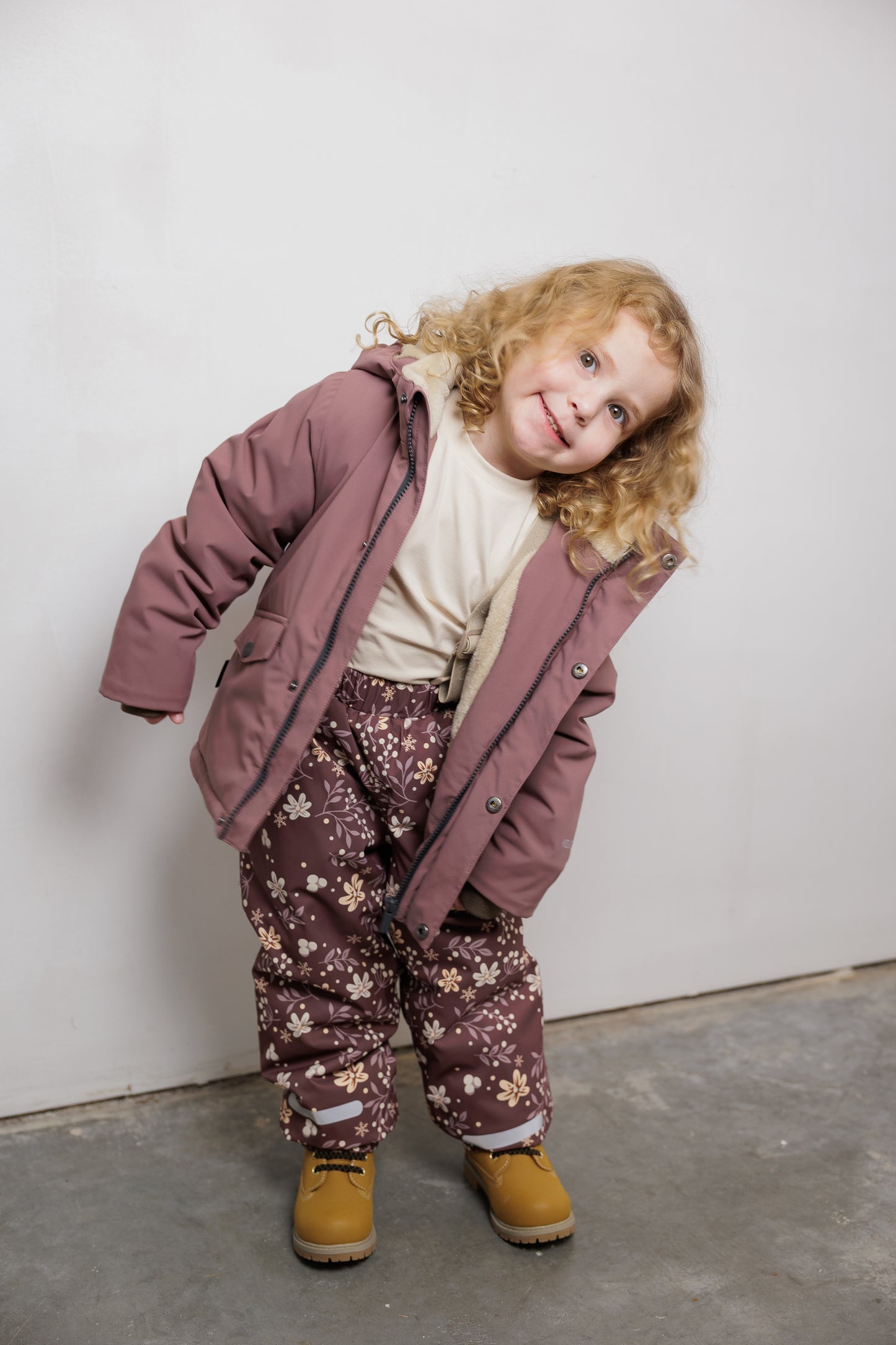 Kids Winter Jacket - Cypress Waterproof Fleece Padded - Rose Taupe