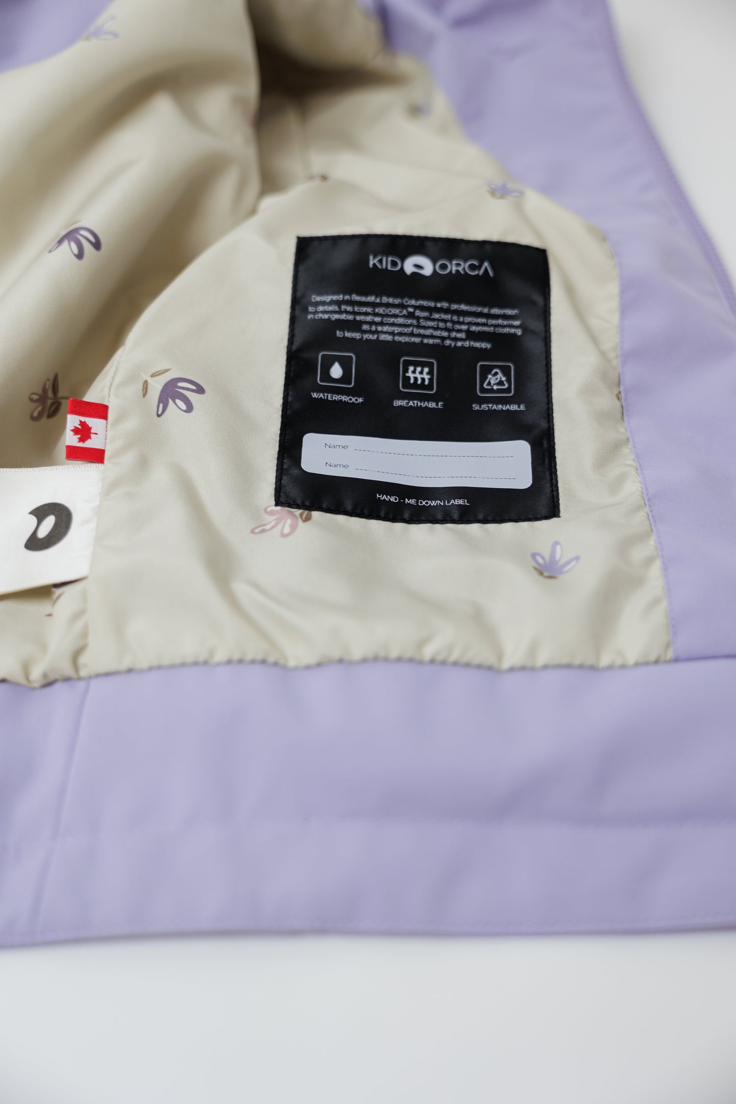 TOFINO Jacket Waterproof Packable Technical - Spring/Summer - Lilac / Floral