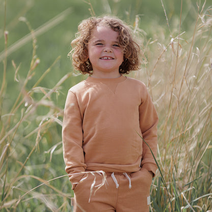 Kids Sweatshirt- Organic French Terry Cotton – Sandstorm