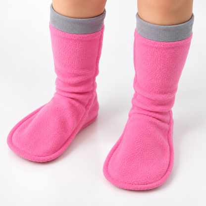 Kids Fleece Socks - Pink