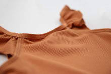 Close-up of waffle weave textured quick-dry fabric – hazel swimsuit