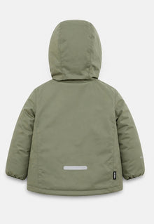 Kids Puffer Jacket - Porteau Reversible Waterproof - Fall/Winter - Dusty Olive