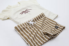 Swim Boardie Shorts _ Stripe / Khaki