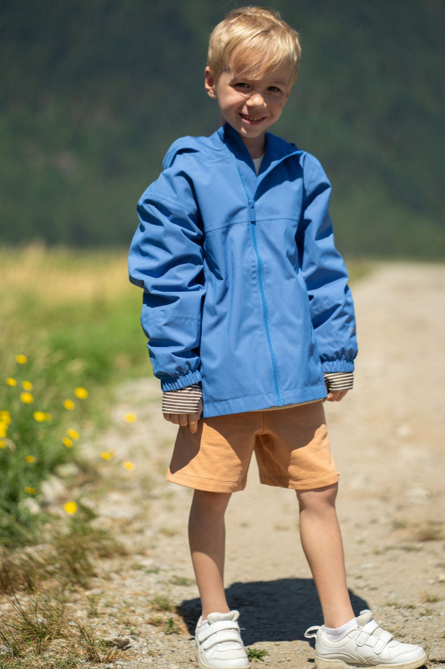 Kids Waterproof Jacket - TOFINO Packable Technical - Spring/Summer - Dutch Blue