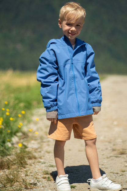 Kids Waterproof Jacket - TOFINO Packable Technical - Spring/Summer - Dutch Blue