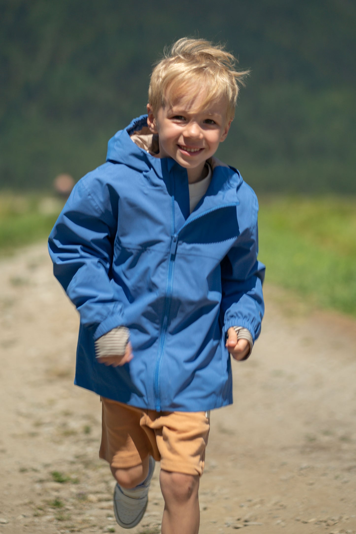 Kids Waterproof Jacket - TOFINO Packable Technical - Spring/Summer - Dutch Blue