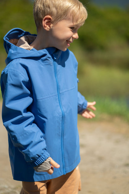 Kids Waterproof Jacket - TOFINO Packable Technical - Spring/Summer - Dutch Blue