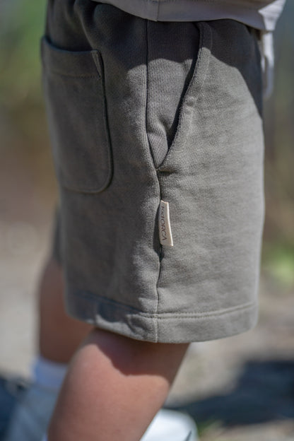 Kids Shorts - Organic French Terry Cotton – Dusty Olive