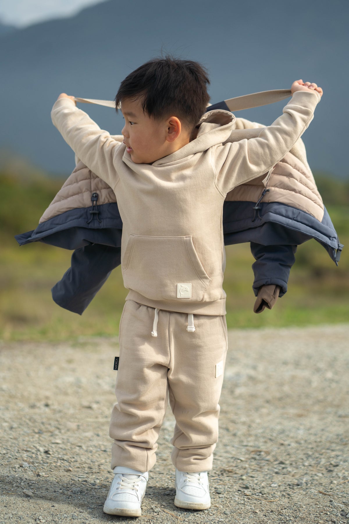 Kids Hoodie - Organic Brushed Terry Cotton – Wheat