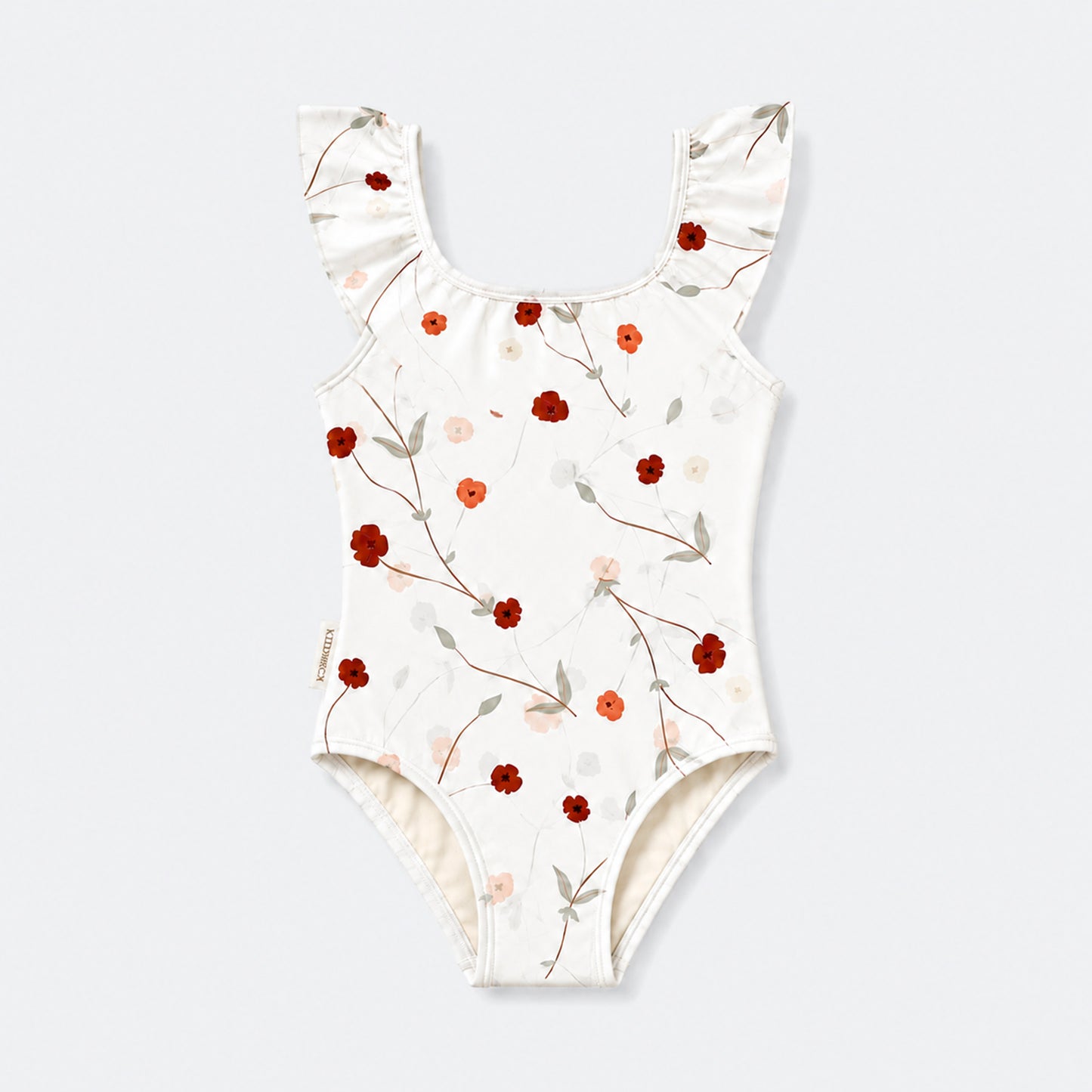 Girls Swimsuit - UPF 50+ Ruffle One-Piece - Lalliana Coconut