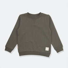 Kids Sweatshirt- Organic French Terry Cotton – Dusty Olive