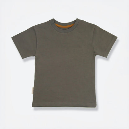 Kids T-Shirt- Organic Cotton – Dusty Olive