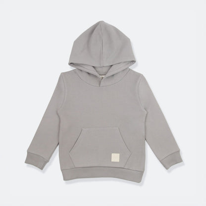 Kids Hoodie - Organic French Terry Cotton- Pebble