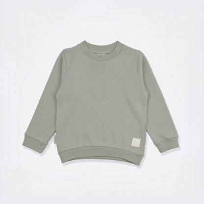Kids Sweatshirt- Organic French Terry Cotton  – Sage