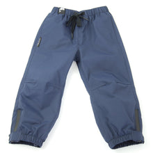 Kids navy hard-shell waterproof rain pants – front view