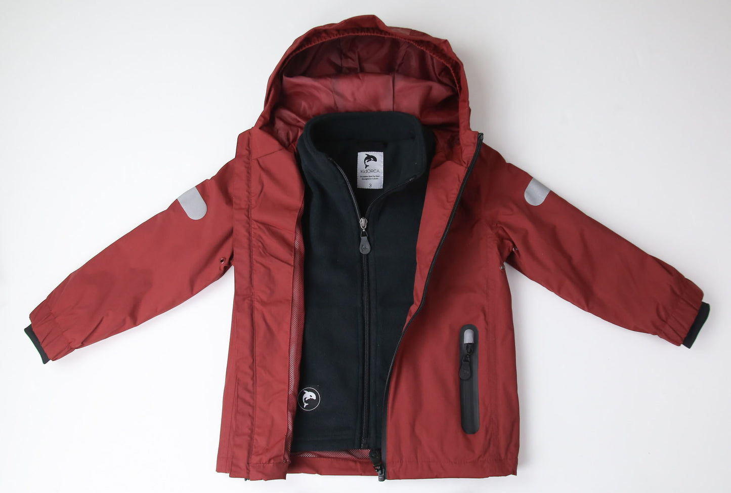 KidORCA Kids Rain Jacket _ Merlot _ Model 2022