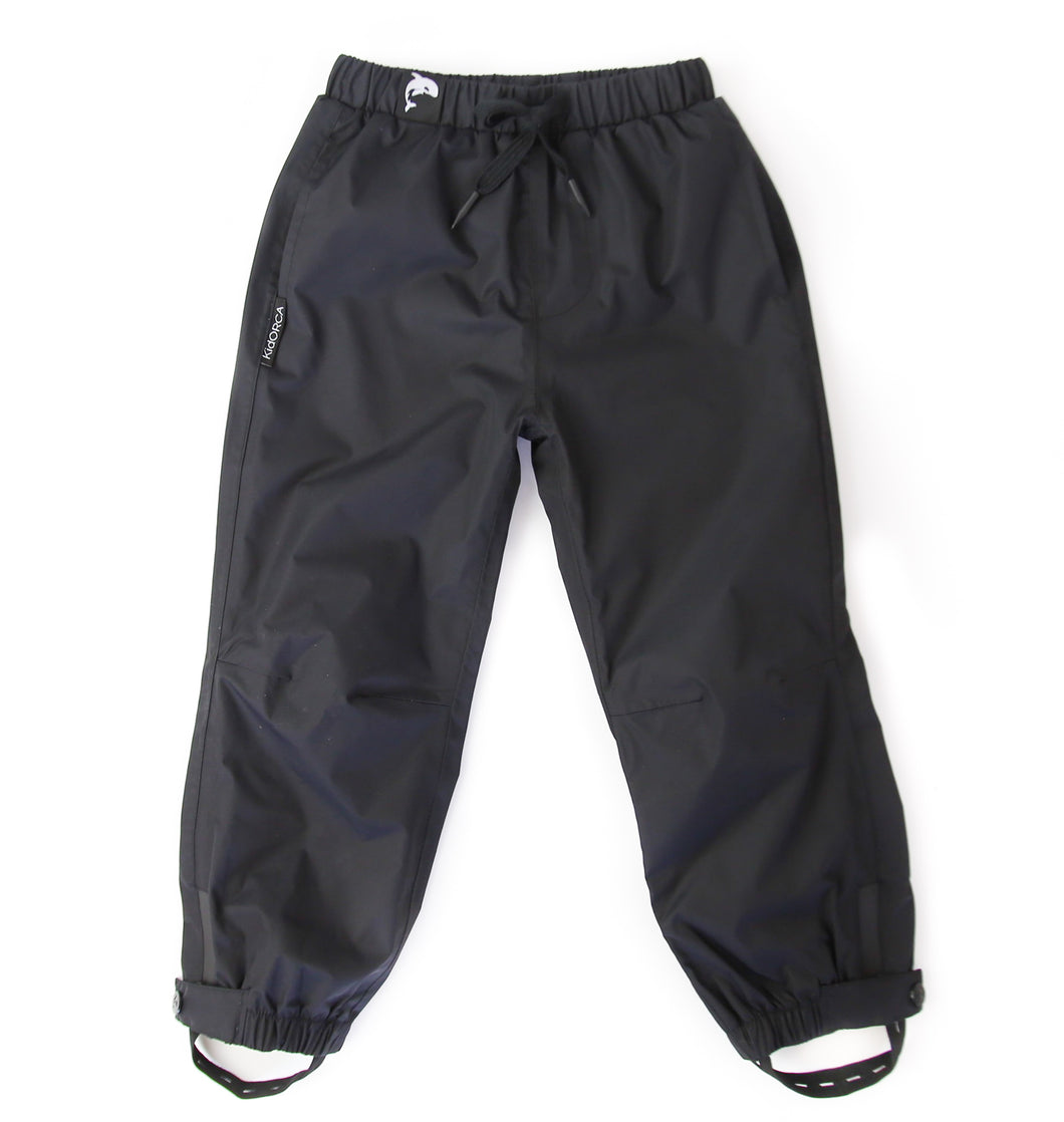 KidORCA Kids Rain Pants Insulated Waterproof _ Black